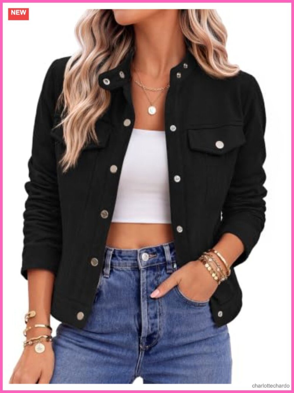 Faux Suede Cropped Jacket Button Down Casual Coat